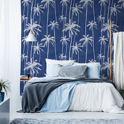Tapisseries - Papier peint panoramique Palm Jeans - LE PAPIERS DE NINON
