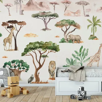 Tapisseries - Papier peint panoramique Serengeti - LE PAPIERS DE NINON