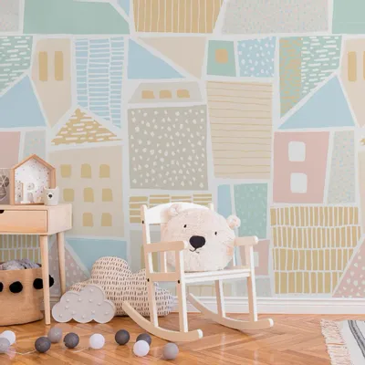 Tapisseries - Papier peint panoramique Cabanita Pastel - LE PAPIERS DE NINON