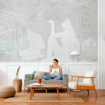 Tapisseries - Papier peint panoramique Mahsa gris XL - LE PAPIERS DE NINON