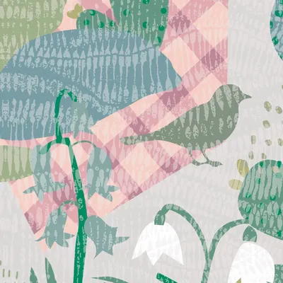 Tapisseries - Papier peint panoramique Charivari de muguets - LE PAPIERS DE NINON