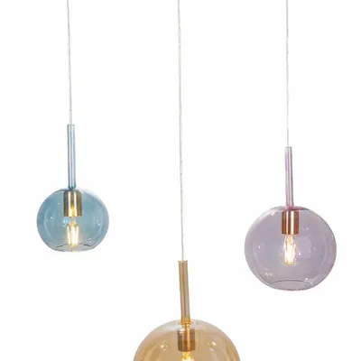Cadeaux - HIKARI -Lampe suspendue avec trois sphère lisse en verre Pyrex - DEBORACARLUCCI