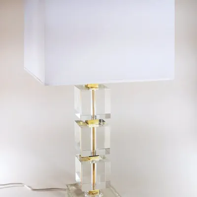 Gifts - SIDNEY -table lamp in crystal and metal - DEBORACARLUCCI