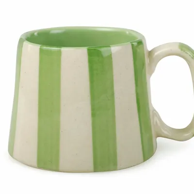 Tasses et mugs - Tasses à café à rayures en céramique - 3,6 x 2,6 pouces - CASA AMAROSA