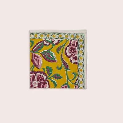 Table linen - LONI Raspberry napkin - JAMINI BY USHA BORA