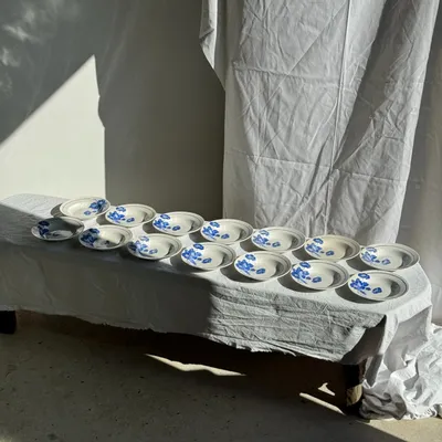 Assiettes au quotidien - Lot de 14 assiettes creuses anciennes Moulin des Loups Hamage - OFFICE OBJETS