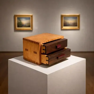 Boîtes de rangement  - Boîte en queue d'aronde à deux tiroirs primée à collectionner - HOPE - GIUSEPPE DEEPAK BENTI