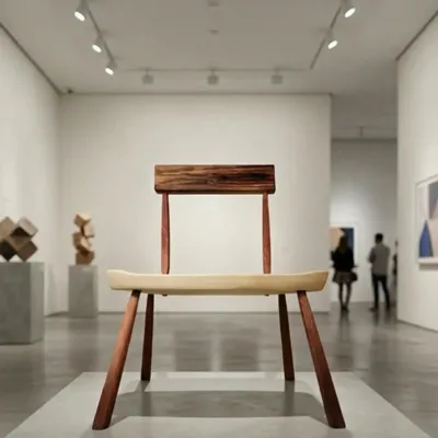 Chairs - Collectible Staked Chair - EMBRACE BETWEEN NORTH & SOUTH - GIUSEPPE DEEPAK BENTI