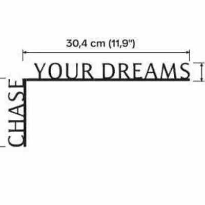 Objets de décoration - Citation d’angle en bois – « Poursuis tes rêves » - ENJOY THE WOOD