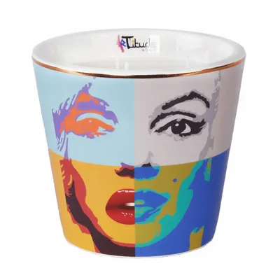 Bougies - Arte Pop (Poire-Freesia-Musc Blanc) - Bougie parfumée en céramique - 10 cm - ARTITUDE HOME