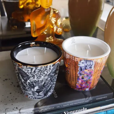 Candles - Golden Sahara 2 Pc Ceramic Candle Gift Set - ARTITUDE HOME