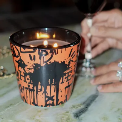 Bougies - ART BAG (Santal Épice-Violet-Cuir) - Bougie parfumée en céramique - 10 cm - ARTITUDE HOME
