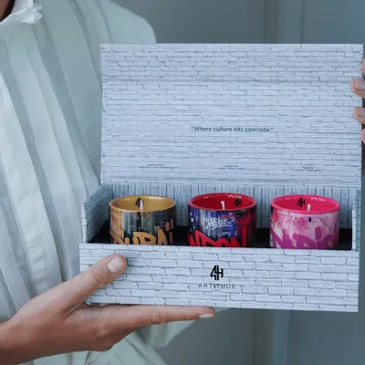 Bougies - Coffret cadeau de bougies en céramique Coolest Cities (lot de 3 x 7,5 cm) - ARTITUDE HOME