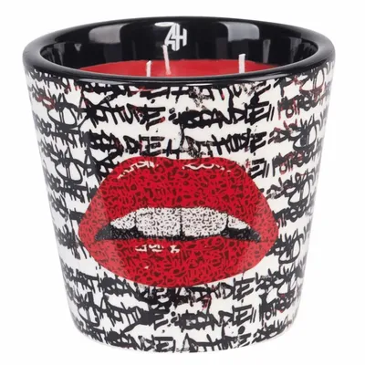 Candles - Rebel Rouge(Black Cherry-Jasmine Rose-Balsam)-Scented Ceramic Candle - 10cm - ARTITUDE HOME