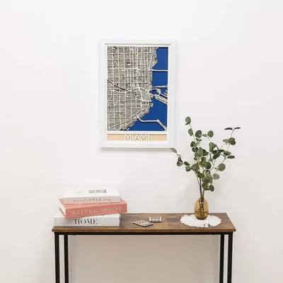 Other wall decoration - 3D City Map 3.0 Miami XL White Frame - ENJOY THE WOOD