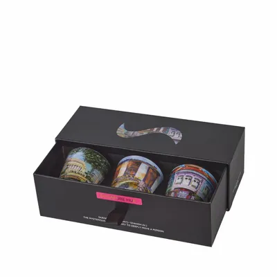 Bougies - Coffret cadeau de 3 bougies en verre Singapore Hues - ARTITUDE HOME