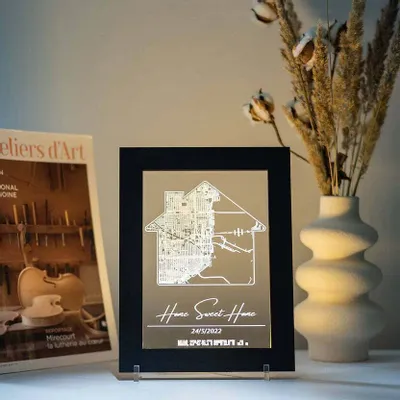 Desk lamps - City Plan Light Frame White M RGB House - ENJOY THE WOOD