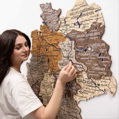 Other wall decoration - 3D Germany Wooden Map Multicolor XL Prime Plus - ENJOY THE WOOD