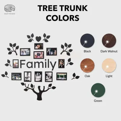Other wall decoration - Wooden Led Family Tree - Starlight L Green LED - ENJOY THE WOOD