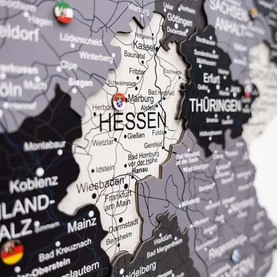 Autres décorations murales - Carte en bois 3D Allemagne Nordik XL vierge - ENJOY THE WOOD