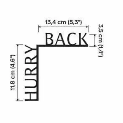 Objets de décoration - Citation d’angle en bois – « Reviens vite » - ENJOY THE WOOD