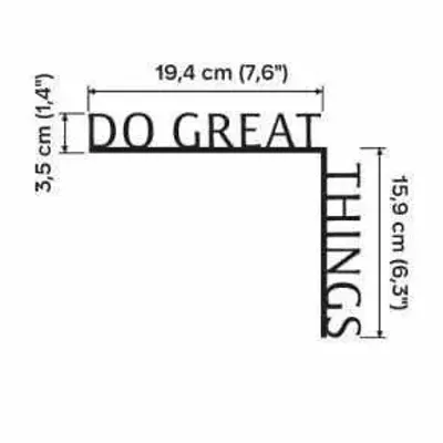 Objets de décoration - Citation d’angle en bois – « Réalise de grandes choses » - ENJOY THE WOOD
