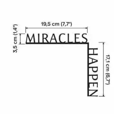 Objets de décoration - Citation d’angle en bois – « Les miracles se produisent » - ENJOY THE WOOD