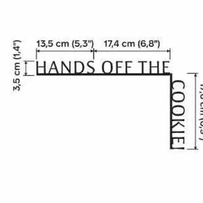 Decorative objects - Wooden Corner Quote hands off the cookie! - ENJOY THE WOOD