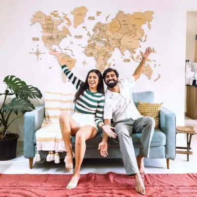 Other wall decoration - 3D Wooden World Map Prime Gold XL - ENJOY THE WOOD