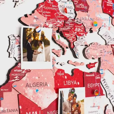 Other wall decoration - 3D Wooden World Map Prime Volcano 2XL - ENJOY THE WOOD