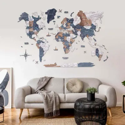 Other wall decoration - 3D Wooden World Map Prime Plus Mystery XL - ENJOY THE WOOD