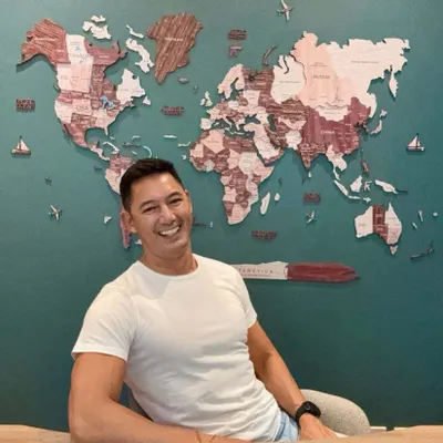 Autres décorations murales - Carte du monde en bois 3D Prime Cappuccino 2XL - ENJOY THE WOOD