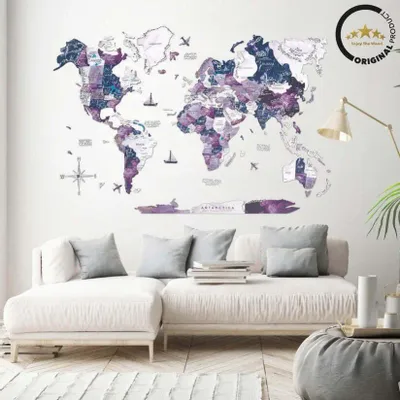 Other wall decoration - 3D Wooden World Map Prime Milky Way 3XL - ENJOY THE WOOD
