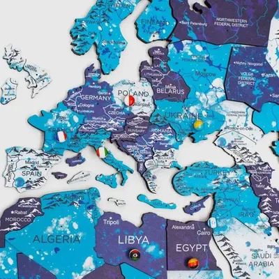 Autres décorations murales - Carte du monde en bois 3D Prime Océan M - ENJOY THE WOOD
