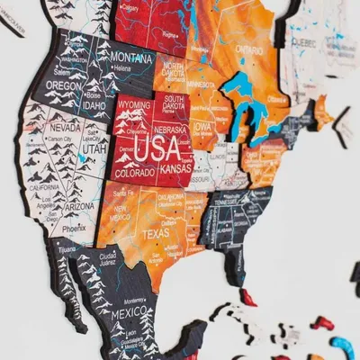 Other wall decoration - 3D Wooden World Map Prime Plus Onyx 2XL - ENJOY THE WOOD