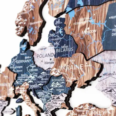 Autres décorations murales - Carte du Monde en Bois 3D Prime Mystery M - ENJOY THE WOOD
