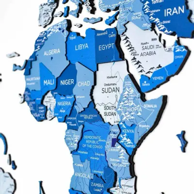 Autres décorations murales - Carte du Monde en Bois 3D Prime Azure XL - ENJOY THE WOOD