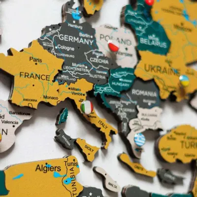 Autres décorations murales - Carte du Monde en Bois 3D Prime Plus Country M - ENJOY THE WOOD