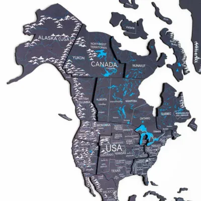 Other wall decoration - 3D Wooden World Map Prime Midnight 2XL - ENJOY THE WOOD