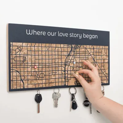 Other wall decoration - Wooden Key Holder M Black - ENJOY THE WOOD