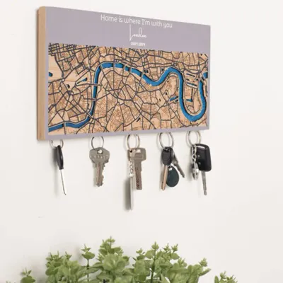 Other wall decoration - Wooden Key Holder L Gray - ENJOY THE WOOD