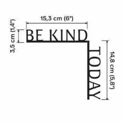 Decorative objects - Wooden Corner Quote be kind today - ENJOY THE WOOD