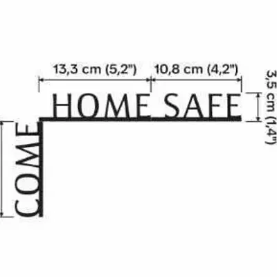 Objets de décoration - Citation d’angle en bois – « Rentre sain et sauf » - ENJOY THE WOOD