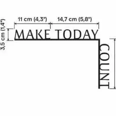 Objets de décoration - Citation d’angle en bois – « Que ce jour compte » - ENJOY THE WOOD