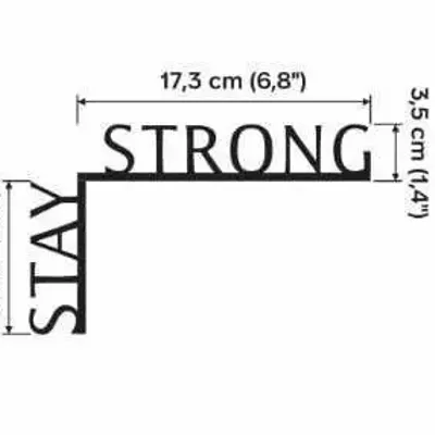 Decorative objects - Wooden Corner Quote stay strong - ENJOY THE WOOD
