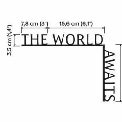 Objets de décoration - Citation d’angle en bois – « Le monde vous attend » - ENJOY THE WOOD