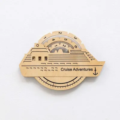 Decorative objects - Travel Tracker Cruise Liner 3D Colored Wooden World Map - Gold - ENJOY THE WOOD