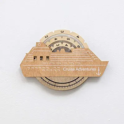 Decorative objects - Travel Tracker Cruise Liner 3D Colored Wooden World Map - Smokey - ENJOY THE WOOD