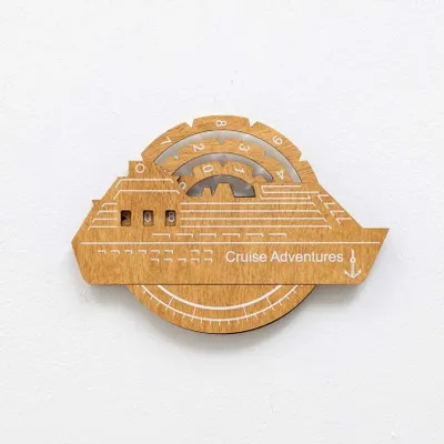 Decorative objects - Travel Tracker Cruise Liner 3D Colored Wooden World Map - Oak - ENJOY THE WOOD