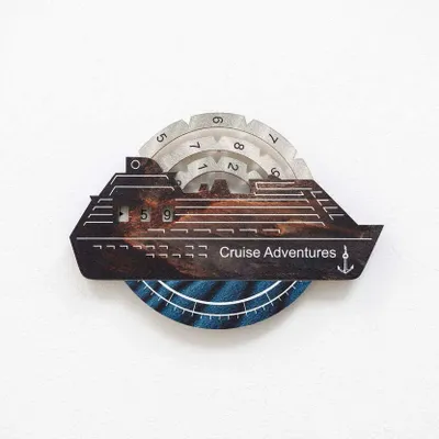 Decorative objects - Travel Tracker Cruise Liner 3D Colored Wooden World Map - Dune - ENJOY THE WOOD